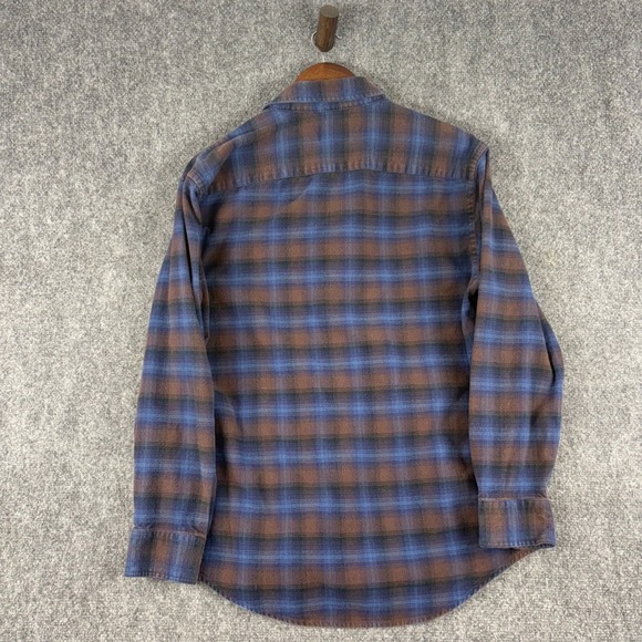 Pendleton Mason Flannel Shirt Mens Medium Blue Plaid Button Down Long Sleeve - Picture 6 of 6